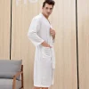 peignoir pour hommes femme longue absorbante terry robe de bain kimono hommes serviette peignoir solide vêtements de nuit femmes robe de chambre