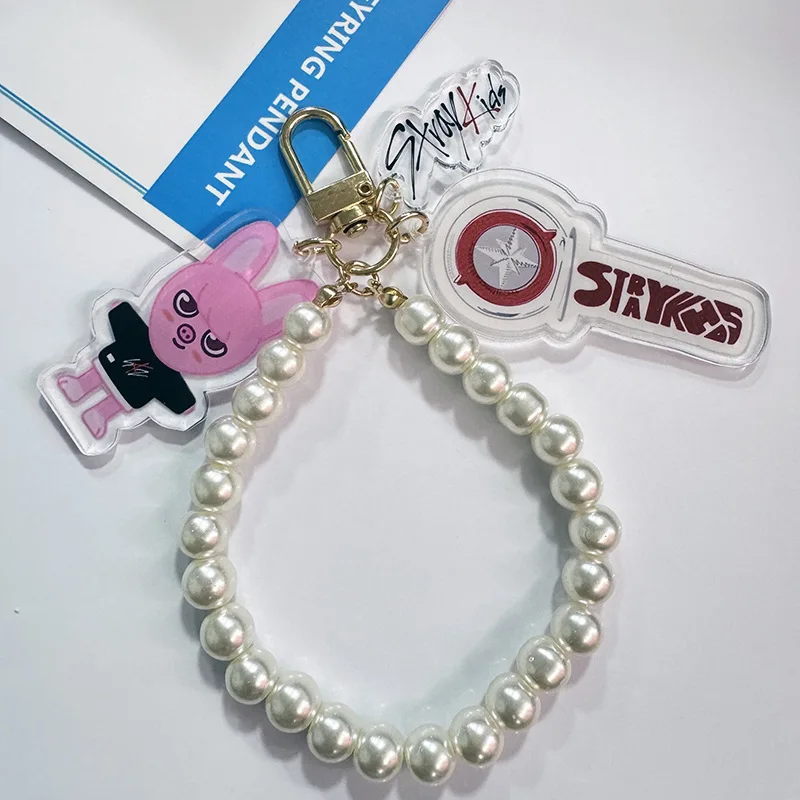 skzoo – support de l'équipe coréenne, chaîne de perles acryliques double face, ensemble de trois pièces, porte clés pendentif périphérique skzoo – support de l'équipe coréenne, chaîne de perles acryliques double face, ensemble de trois pièces, porte clés pendentif périphérique
