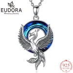 Eudora – collier phénix en argent Sterling 925, pendentif de luxe en cristal, pour hommes et femmes, bijoux à la mode, beau cadeau Eudora – collier phénix en argent Sterling 925, pendentif de luxe en cristal, pour hommes et femmes, bijoux à la mode, beau cadeau