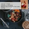 marmite en fonte avec couvercle, double cuisinière traditionnelle épaissie, poignée pour cuisson lente, outil de cuisine pour pâtes