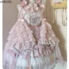 rose japon lolita manches évasées doux nœud chemises y2k esthétique slash cou dentelle patchwork blouse femmes ample grunge à volants blusas