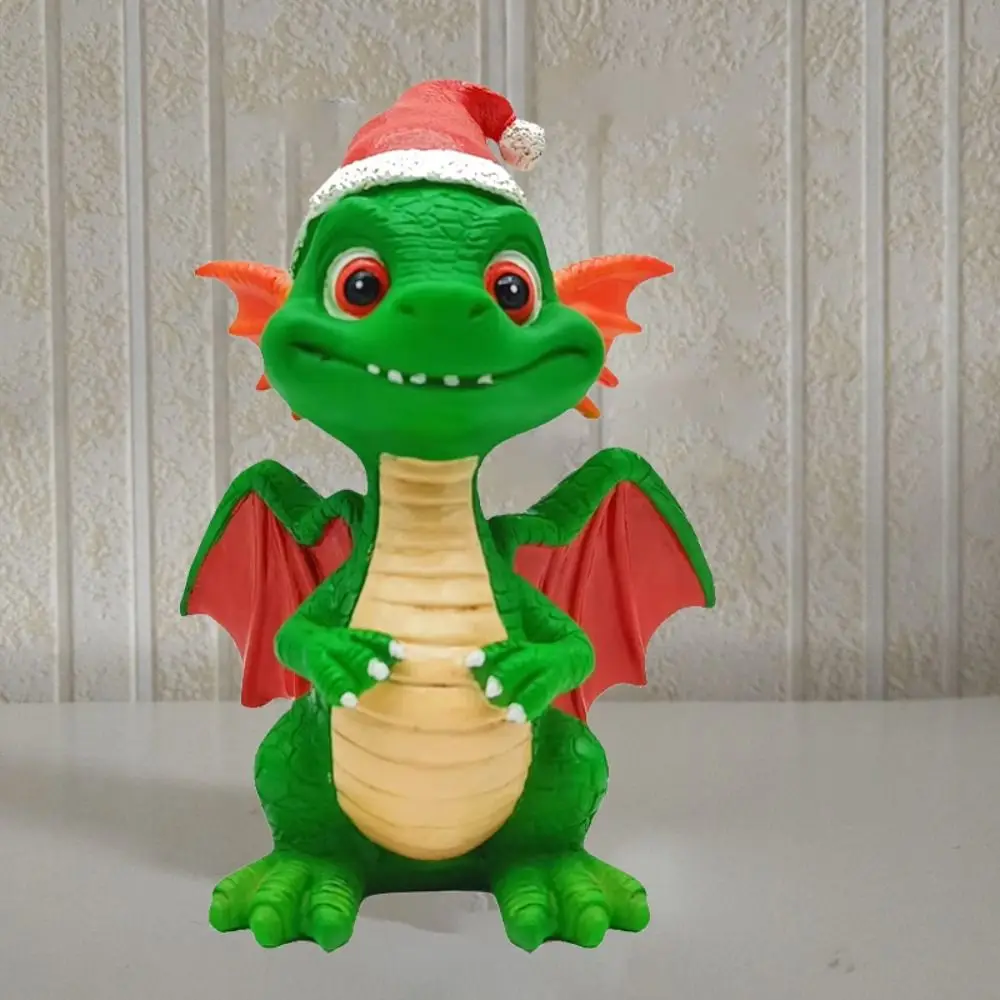 sculpture de dragon de noël 3d, cool kawaii, ornement en résine, romance moderne, poupée dragon de noël pour la maison sculpture de dragon de noël 3d, cool kawaii, ornement en résine, romance moderne, poupée dragon de noël pour la maison
