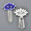 broche à pampilles marquise en verre argenté, cristal coloré, accessoires pour vêtements de bricolage, décoration pour vêtements pour femmes