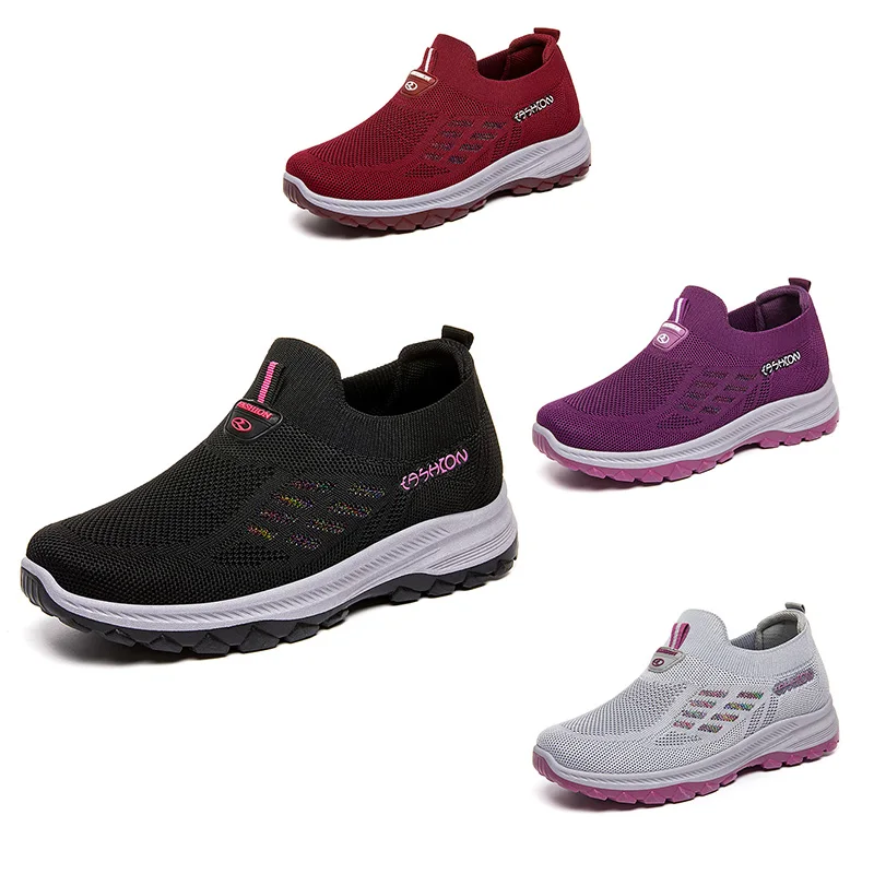 taoinvention chaussures de marche respirantes sans dentelle pour femmes, baskets à semelle souple, confortables, de sport, tennis, nouvelle collection été 2023 taoinvention chaussures de marche respirantes sans dentelle pour femmes, baskets à semelle souple, confortables, de sport, tennis, nouvelle collection été 2023