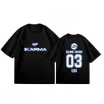 KPOP KARMA t-shirt à manches courtes femmes hommes Harajuku hauts Vintage esthétique graphiques t-shirt coton t-shirts Streetwear haut surdimensionné