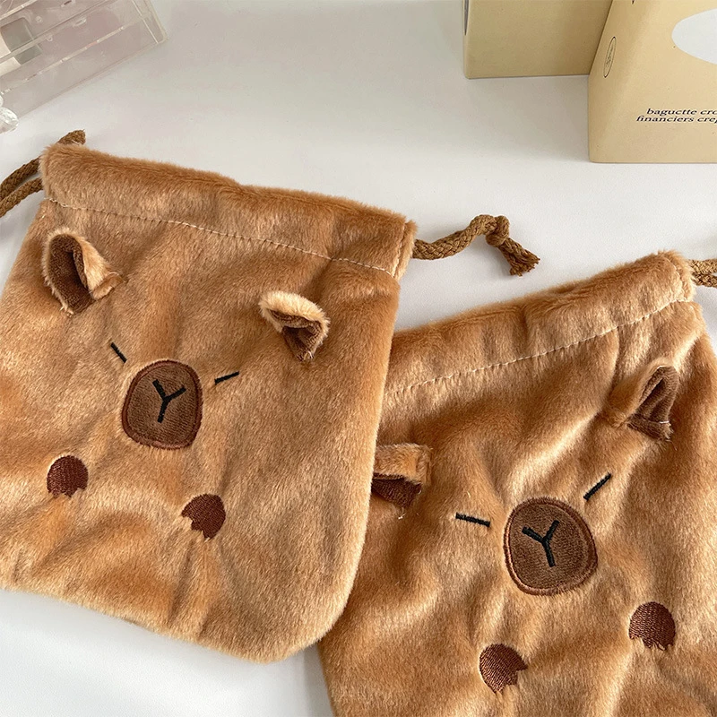 sacs de rangement en peluche de grande capacité, poudres cosmétiques de dessin animé mignon, kawaii, sac de rangement portable wstring de proximité, cadeaux sacs de rangement en peluche de grande capacité, poudres cosmétiques de dessin animé mignon, kawaii, sac de rangement portable wstring de proximité, cadeaux