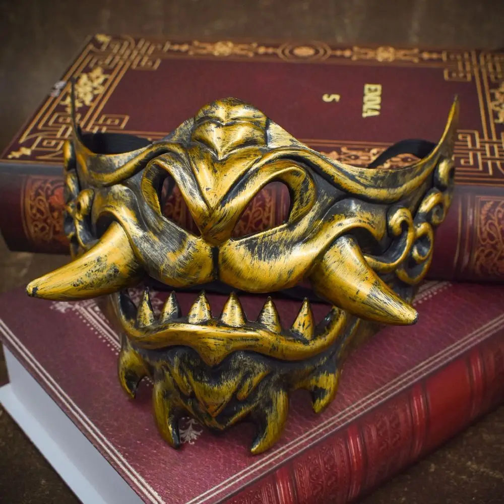 demi visage cosplay rouge prajna masque effrayant habiller samouraï cosplay masque mascarade 3d japonais masque jouet halloween demi visage cosplay rouge prajna masque effrayant habiller samouraï cosplay masque mascarade 3d japonais masque jouet halloween