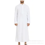 Abaya dubaï hommes musulman col montant ample nouveau col rond saoudien Hui Robe arabe moyen-orient vêtements pour hommes Abaya dubaï hommes musulman col montant ample nouveau col rond saoudien Hui Robe arabe moyen-orient vêtements pour hommes