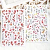 calligraphie poésie ancienne styles chinois feuilles de bambou décalcomanies pour ongles autocollants pour nail art décoration de manucure décor pour nail art
