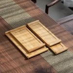 Plateau Rectangulaire Japonais en Bambou, pour le Thé, le Pain, Barbecue, Hôtel, Restaurant, Snack