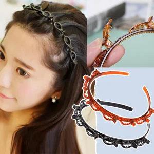Multi-couche creux tressé femmes frange bandeau coiffure fer accessoires pince à cheveux Multi-couche creux tressé femmes frange bandeau coiffure fer accessoires pince à cheveux