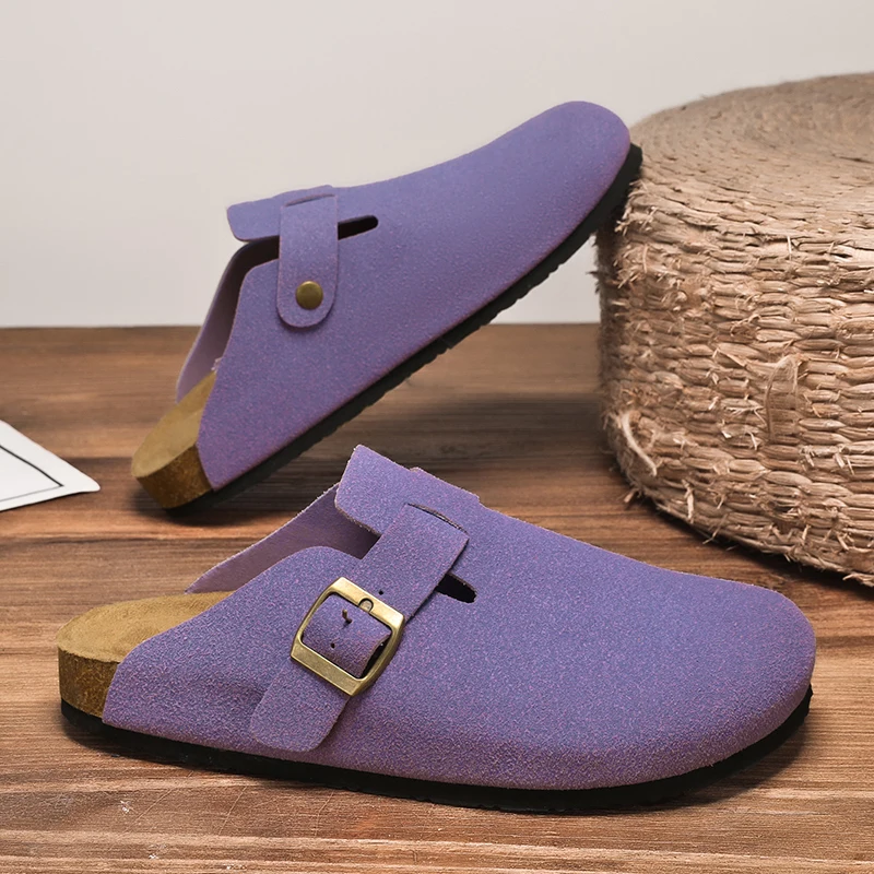 sandales en daim et liège pour hommes et femmes, sabots, pantoufles à bout fermé, diapositives, semelle intérieure de santé, livraison directe sandales en daim et liège pour hommes et femmes, sabots, pantoufles à bout fermé, diapositives, semelle intérieure de santé, livraison directe