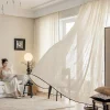 rideaux pour salon salle à manger chambre français translucide opaque lin salon balcon japonais