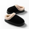 pantoufles d'hiver antidérapantes pour femmes, chaussures d'intérieur, pantoufles chaudes en coton doublées de polaire en peluche avec semelle souple pour le confort de la maison