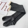 chaussettes sexy à lacets pour femmes, bas rétro japonais, longues filles, style lolita jk, douces, à la mode, cuissardes hautes, amagi