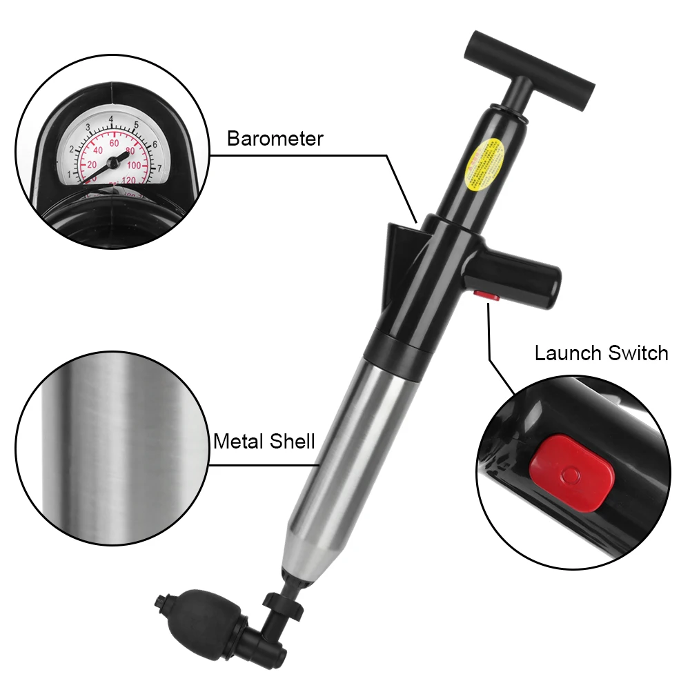blaster de vidange d'air, piston de toilette, dissolvant de bouchons de drague, piston de vidange à haute pression, déboucheur de tuyaux d'égout blaster de vidange d'air, piston de toilette, dissolvant de bouchons de drague, piston de vidange à haute pression, déboucheur de tuyaux d'égout