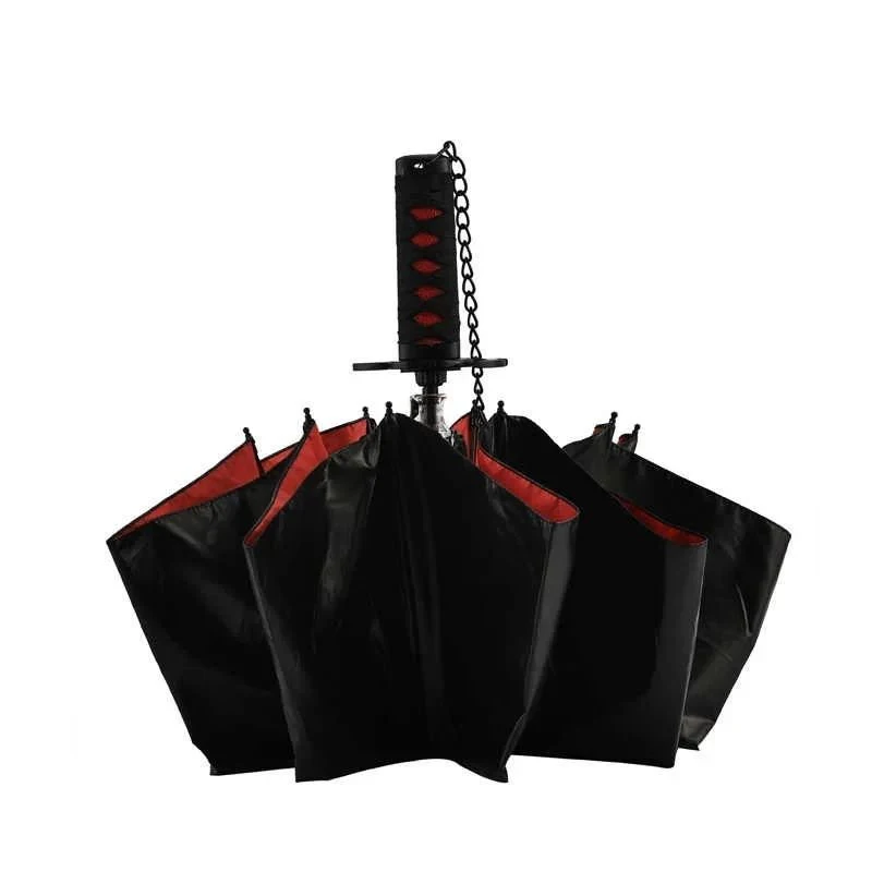 parasol portable 3 plis anti uv, épée katana japonaise, eau de javel, kurosaki ichigo roronoa zoro, imperméable, résistant au vent parasol portable 3 plis anti uv, épée katana japonaise, eau de javel, kurosaki ichigo roronoa zoro, imperméable, résistant au vent