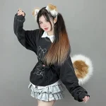Bandeau d&rsquo;oreille de chien en fourrure, queue de dessin animé Comic-Con, accessoires de Cosplay, Simulation de peluche, queue d&rsquo;oreilles d&rsquo;animaux
