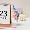 figurine de porte clés mignon de dessin animé hatsune miku pour collections de bureau de filles, cadeau d'ornement à la mode et personnalisé