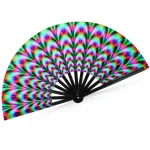 Rave Fan Festival Fan Éventails à main Éventail Kung Fu pliable Grand Fantôme Clack Éventails pliants Artisanat Éventails à main pour fête Ligne Danse