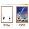 applique murale à led avec votre nom, anime japonais, décoration de chambre à coucher, lampe de nuit de bureau, ornements de cadre photo, cadeaux de dessin animé pour un ami