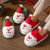 pantoufles de maison santa antidérapantes à fond épais pour hommes et femmes, pantoufles de noël d'automne et d'hiver, nouvelle tendance 2025