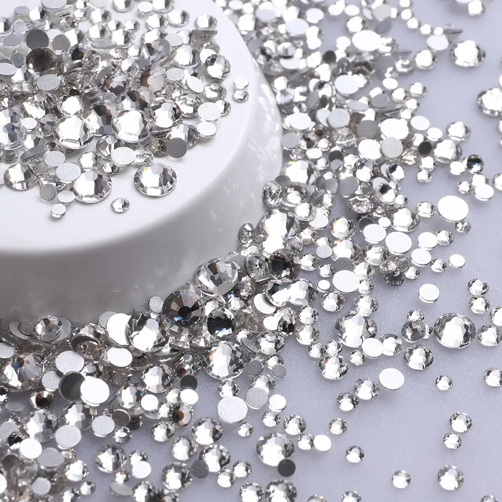 qiiy mélange taille argent flatback haute qualité ss3 ss20 1440 pièces verre strass cristal pierres non correctrices pour bricolage nail art qiiy mélange taille argent flatback haute qualité ss3 ss20 1440 pièces verre strass cristal pierres non correctrices pour bricolage nail art