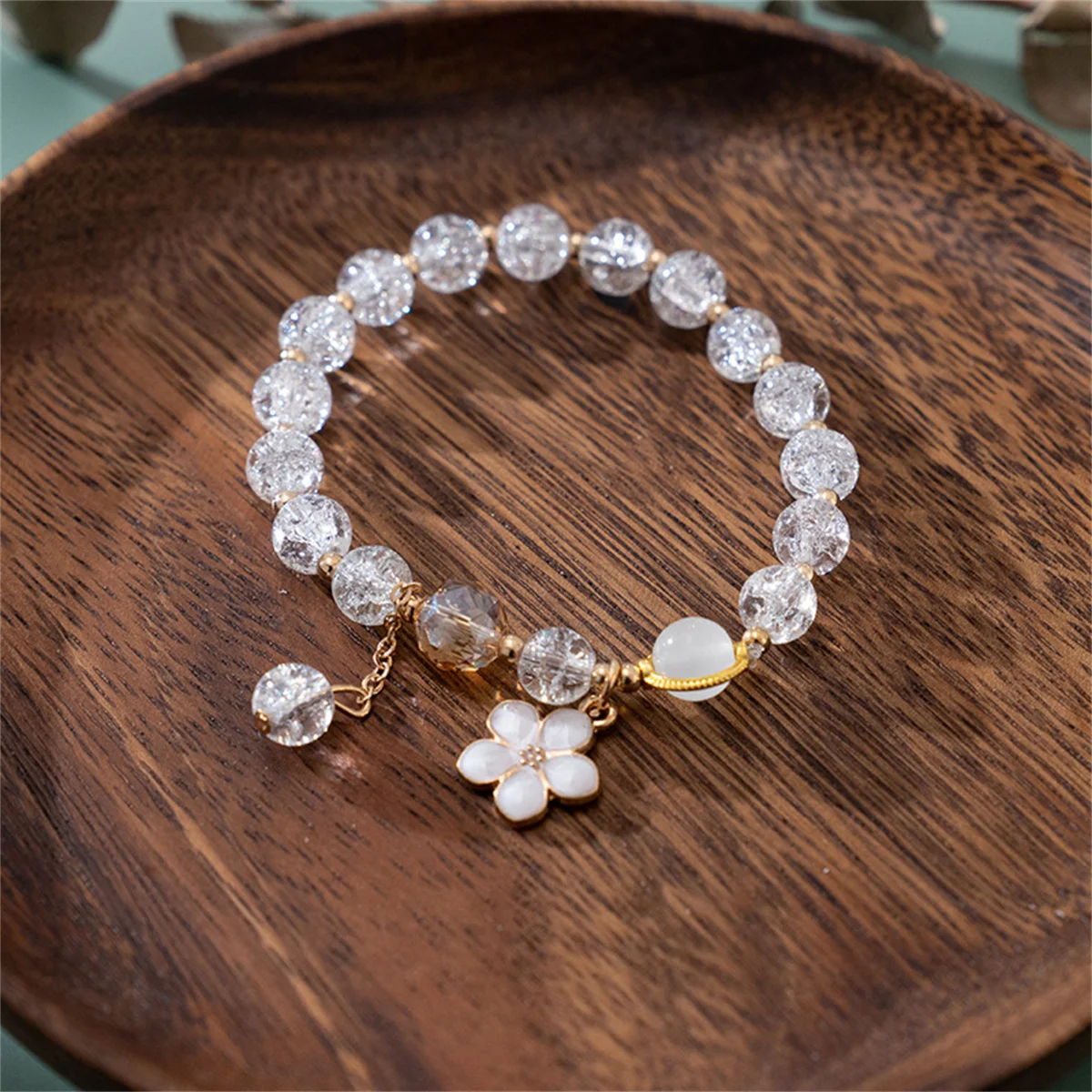 bracelets bohème tendance avec pendentif en perles de cristal colorées pour femmes, bijoux de fête de mariage en fleurs de cerisier bracelets bohème tendance avec pendentif en perles de cristal colorées pour femmes, bijoux de fête de mariage en fleurs de cerisier