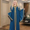 robe maxi en mousseline de soie pour femme musulmane, kaftan, dubaï, abaya, turquie, vêtements islamiques, robes africaines Élégantes, boubou, djellaba