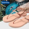 Tongs antidérapantes pour femmes, sandales légères, chaussures de plage décontractées, sandales à la mode, été