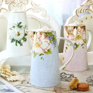 Théière européenne en porcelaine osseuse, ensemble de tasses à thé anglais de l’après-midi, cafetière en porcelaine de haute qualité, bouilloire résistante à la chaleur, 1000ml Théière européenne en porcelaine osseuse, ensemble de tasses à thé anglais de l’après-midi, cafetière en porcelaine de haute qualité, bouilloire résistante à la chaleur, 1000ml