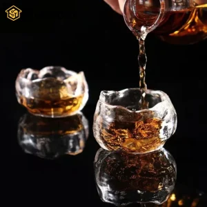 Tasse en Verre de Style Japonais, Transparent/Glacé, Standard, Vin Blanc, Kongfu, 2 Styles, 1 Pièce Tasse en Verre de Style Japonais, Transparent/Glacé, Standard, Vin Blanc, Kongfu, 2 Styles, 1 Pièce