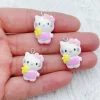 10 pièces de dessin animé chat kawaii résine fabrication de bijoux colliers porte clés boucles d'oreilles pendentifs accessoires de bricolage
