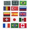 Patchs de drapeau en PVC/broderés, UK, espagne, France, allemagne, états-unis, russie, Badge à crochet tactique, emblème d&rsquo;épaule en caoutchouc, applique
