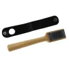 brosse métallique pour chaussures de danse de ballet, housse de protection en pu, manche en bois, l'offre elles en daim de salle de rh, brosses pour livres de chaussures de danse salsa latine