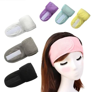 Bandeaux larges réglables pour femmes, bandeau de maquillage, lavage du visage, cosmétique, sauna, accessoires de maquillage pour dames