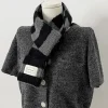 Écharpe rayée en coton ultra chaud pour l'hiver, écharpe tricotée à col long coréen ins y2k, confort toute la journée pour automne et hiver, streetwear