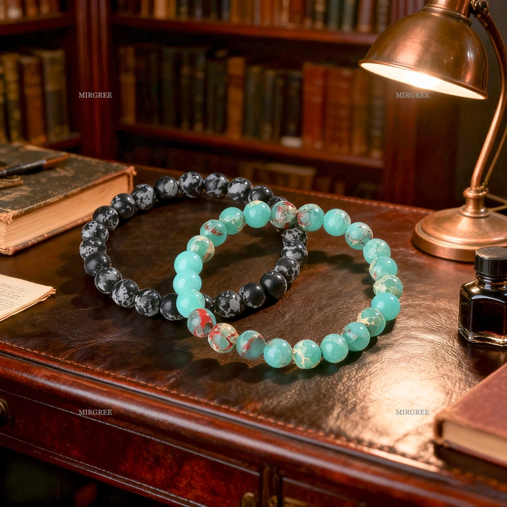 2 bracelets noirs gris et turquoise, bijoux en cristal de guérison faits à la main pour un usage quotidien et un cadeau, conception élastique pour une ajustement confortable 2 bracelets noirs gris et turquoise, bijoux en cristal de guérison faits à la main pour un usage quotidien et un cadeau, conception élastique pour une ajustement confortable