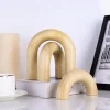 ornement de périphérie décoratif en bois de style boho, sculpté à la main, modèle en bois arqué fait à la main, ornement artisanal en arc unique, meuble tv