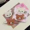 Dessin animé Rilakkuma épingle à cheveux filles Anime Relax ours bec de canard pince femmes mignon polyvalent frange chapeaux étudiant cheveux accessoires cadeau Dessin animé Rilakkuma épingle à cheveux filles Anime Relax ours bec de canard pince femmes mignon polyvalent frange chapeaux étudiant cheveux accessoires cadeau