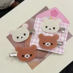 Dessin animé Rilakkuma épingle à cheveux filles Anime Relax ours bec de canard pince femmes mignon polyvalent frange chapeaux étudiant cheveux accessoires cadeau Dessin animé Rilakkuma épingle à cheveux filles Anime Relax ours bec de canard pince femmes mignon polyvalent frange chapeaux étudiant cheveux accessoires cadeau