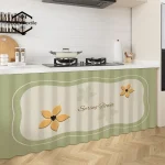 Rideaux d&rsquo;armoire pour cuisine, rideau anti-poussière pour étagères panneau mural porte suspendue Noren, rideaux courts de confidentialité pour