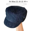 béret en jean vintage décontracté y2k à bord plat, casquette de peintre de style britannique, chapeau octogonal d'artiste polyvalent, automne