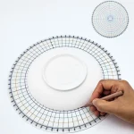 Diviseur rond de poterie de 26cm, pièces égaux circulaires, règle de séparation de carte, bricolage, sous glaçure en céramique peinte, tampon auxiliaire, outil de peinture Diviseur rond de poterie de 26cm, pièces égaux circulaires, règle de séparation de carte, bricolage, sous glaçure en céramique peinte, tampon auxiliaire, outil de peinture