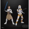 hasbro – figurines star wars originales, la série noire, obi wan kenobi & clone trooper (212ème), jouets modèles de collection