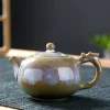 théières en céramique de style rétro japonais, théière kung fu en porcelaine, faites à la main, pots métropolitains uniques, service à thé, cadeau, 250ml, nouveau, 2025