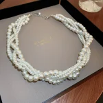 FYUAN – colliers ras du cou en perles torsadées de Style coréen pour femmes, colliers géométriques, accessoires de bijoux de mariée pour mariage FYUAN – colliers ras du cou en perles torsadées de Style coréen pour femmes, colliers géométriques, accessoires de bijoux de mariée pour mariage