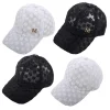 Mode décontracté coréen filles femmes Hip Hop visières casquette maille chapeau dentelle fleur casquette de Baseball Mode décontracté coréen filles femmes Hip Hop visières casquette maille chapeau dentelle fleur casquette de Baseball