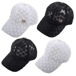 Mode décontracté coréen filles femmes Hip Hop visières casquette maille chapeau dentelle fleur casquette de Baseball Mode décontracté coréen filles femmes Hip Hop visières casquette maille chapeau dentelle fleur casquette de Baseball