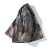 cardigan en coton rembourré pour homme et femme, robe imprimée vintage, veste streetwear japonaise, kimono décontracté, manteau parka, hiver